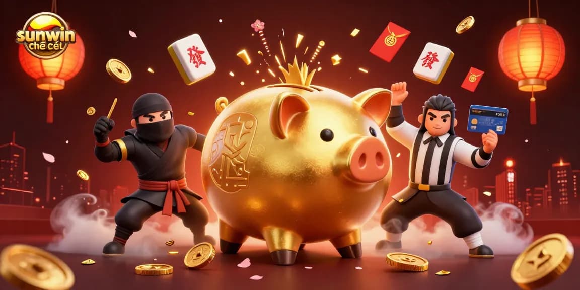 Experience thrilling action at sunwin chính thức with a dynamic casino showdown scene featuring vibrant characters and elements.