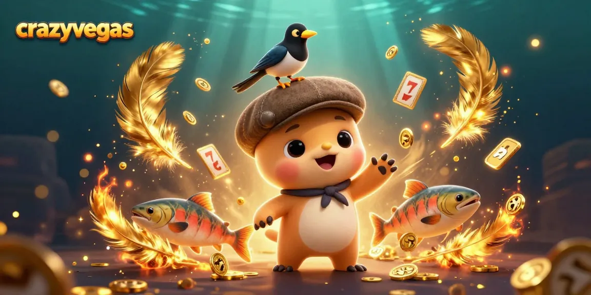Spin and win at crazyvegas with vibrant characters in a playful underwater casino scene.