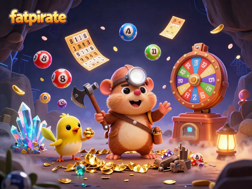 Play thrilling games at fatpirate casino, featuring dynamic lottery elements and vibrant characters.