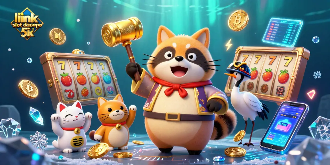 Engage with link slot depo 5k in this lively 3D illustration showcasing dynamic gaming elements and animated characters.
