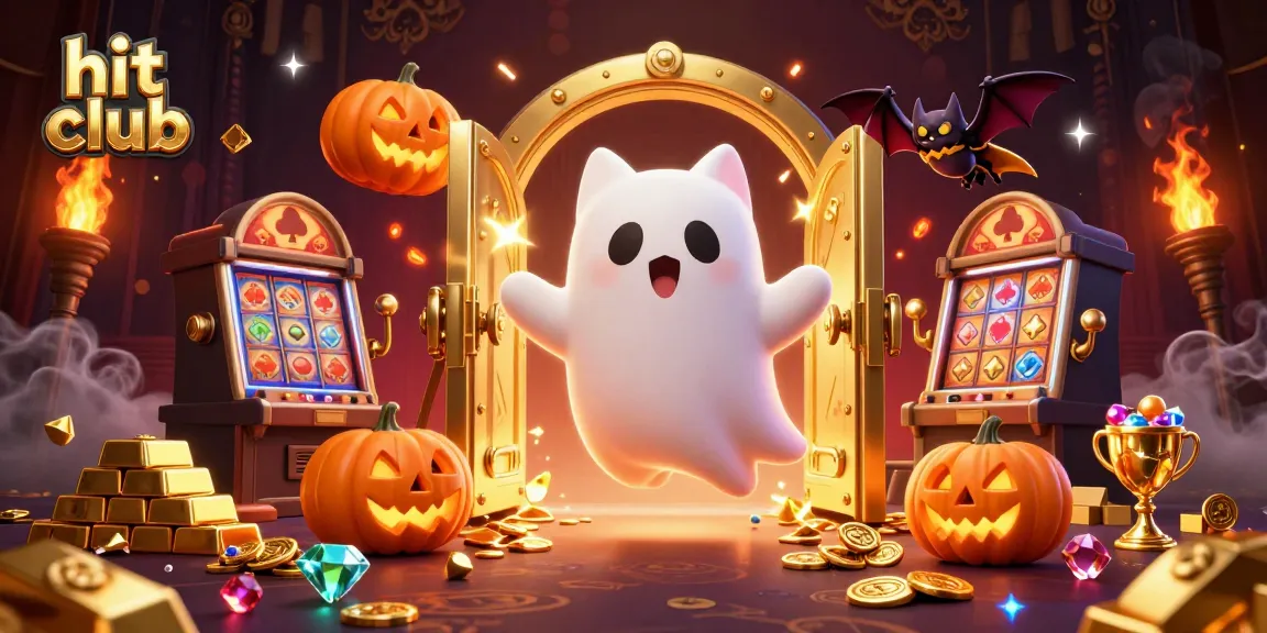 Hit club showcases engaging gameplay amidst gold treasures and a haunted casino with lively characters.